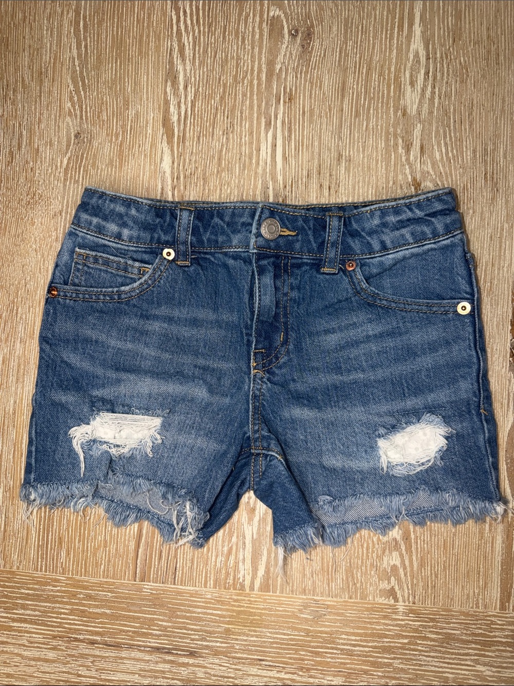 Cat & Jack Women's Blue Distressed Denim Shorts